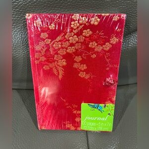 Elegant Red Floral Journal